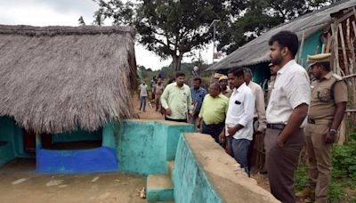 Collector inspects remote hamlet in Erode to study feasibility for laying road, electricity supply