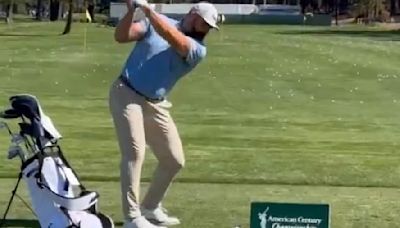 Jason Kelce's golf swing is brutally compared to Joe Biden's