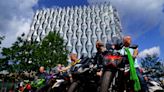 Motorcyclists mark anniversary of Harry Dunn’s death outside US embassy