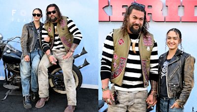Jason Momoa and Daughter Lola Iolani Momoa Coordinate in Edgy Biker-inspired Looks for ‘The Bikeriders’ Red Carpet Premiere