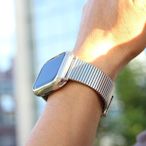 適用Apple Watch7 6蘋果手錶SE潮牌不銹鋼iwatch1/2/3/4/5代錶帶高級錶鍊金屬鋼帶小眾45mm