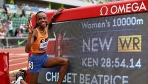 Kenya’s Beatrice Chebet sets 10,000m world record in Eugene | FOX 28 Spokane