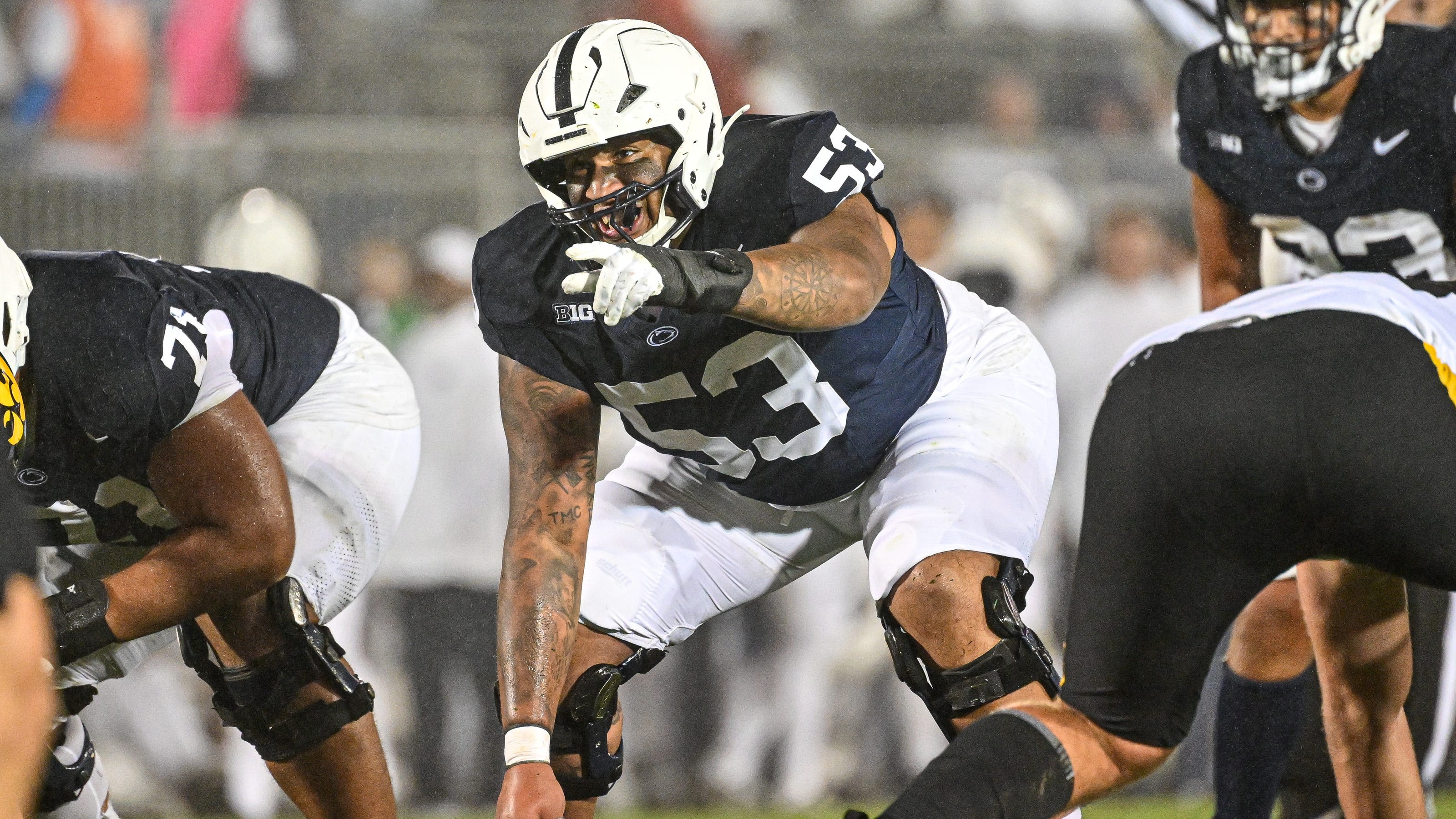 Penn State football anchor Nick Dawkins: Learning, living, leading from his famous father