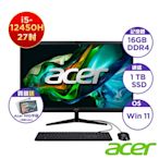 Acer 宏碁 C27-1800 27型AIO桌上型電腦(i5-12450H/8GB*2/1TB/Win11)