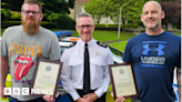 Delivery drivers receive bravery award for helping police in Washington