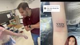 High schoolers are going viral for getting tattoos in honor of their favorite teachers, leading to a swell of support and emotional responses — and some criticism