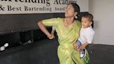 Viral video: Pune woman in saree juggles bottles with one hand while holding baby | Today News