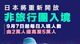 【邊境防疫】日本將重新開放非旅行團入境 9月7日起增加入境限額