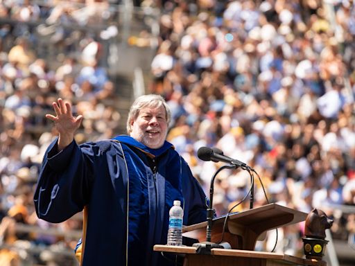 Apple cofounder Steve Wozniak was expelled from the school where he just delivered his commencement speech—’be leaders, not followers’