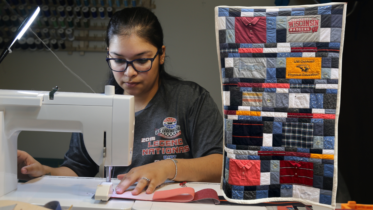 A story with every stitch: Oak Creek mom honors lost loved ones with quilts made from their t-shirts