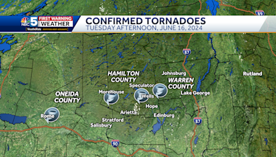 At least four tornadoes confirmed in New York
