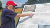 Story of Currryton Academy and magnolia tree told through interpretive signage in Edgefield County