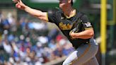 Paul Skenes of the Pittsburgh Pirates throws a pitch during the second inning against the Chicago Cubs at Wrigley Field on Friday, May 17, 2024, in Chicago.