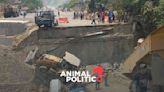 Colapsa puente en carretera Matlapa-Tamazunchale, en San Luis Potosí; hay tres trabajadores heridos