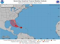 National Hurricane Center ups tropical development chances to 70% with shift into Gulf