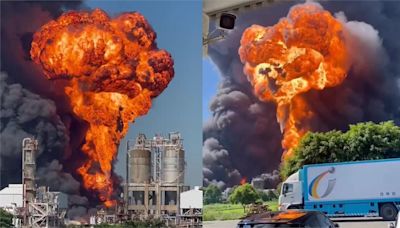 台南壓克力工廠爆炸起火「巨大蕈狀黑雲」直竄 6地區空氣品質注意！