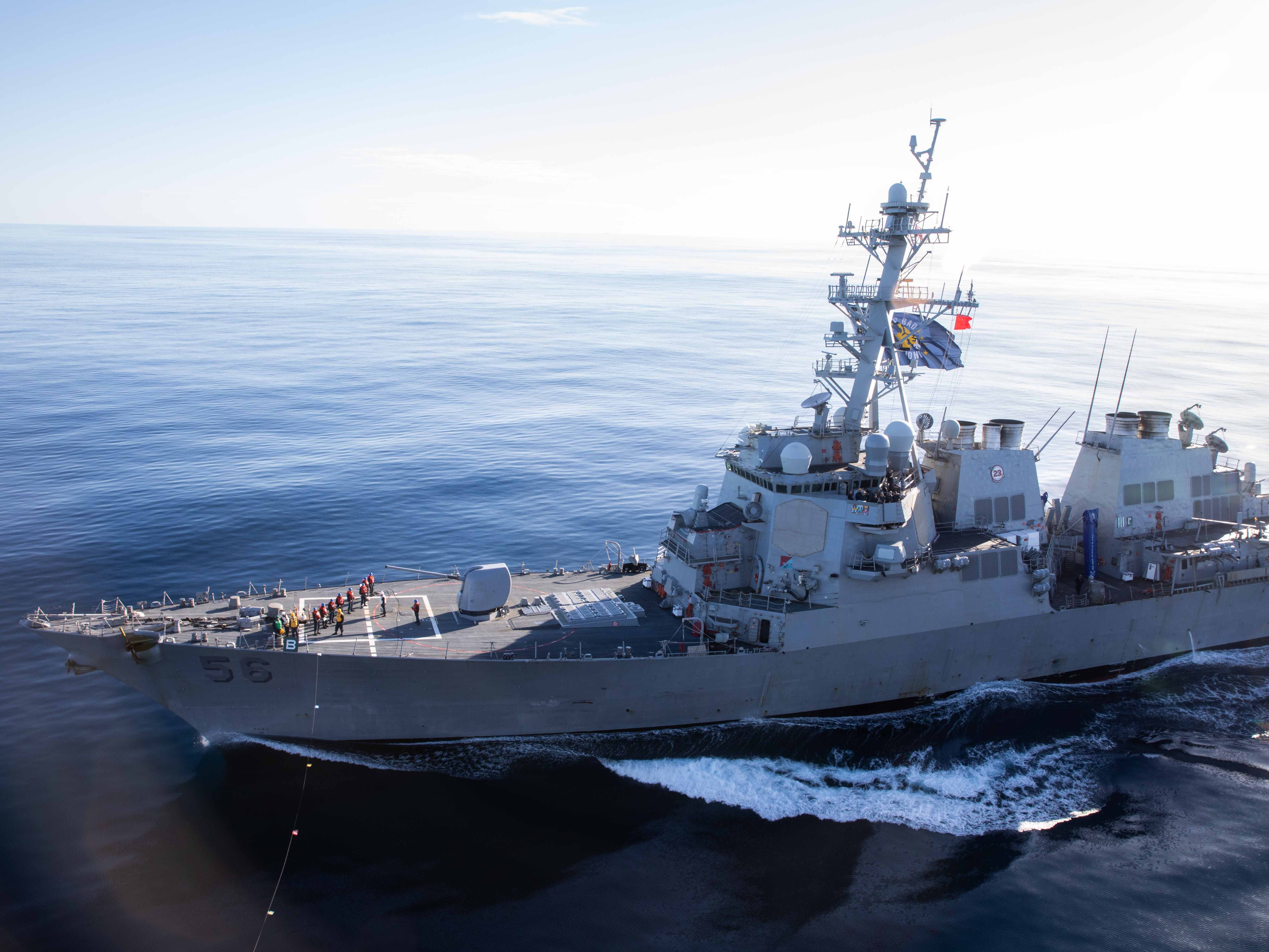 The US Navy sacked a destroyer captain after a persistent steering problem led to a Middle East near-miss