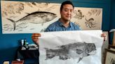 Burned out after 20 years of 16-hour days on movie sets, he found a new calling: 'Gyotaku'