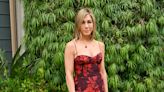 Jennifer Aniston Favors Florals in Red Reformation Dress at ‘The Morning Show’ FYC Event