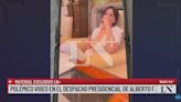 Se filtró un video que muestra a Tamara Pettinato con Alberto Fernández tomando cerveza en el despacho presidencial