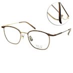 MA-JI MASATOMO 光學眼鏡 金屬方框款 鈦眼鏡/棕-拉絲金 #MJT075 C2