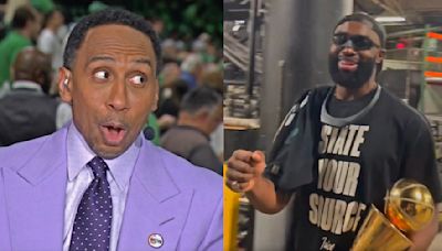 Jaylen Brown Trolls Stephen A. Smith With Championship Parade Shirt