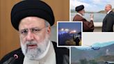 Pictured: Iranian president's helicopter taking off just moments before crash in adverse weather
