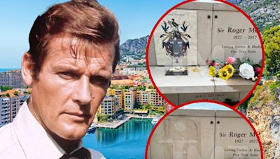 Roger Moore Grave Site Vandalized in Monaco, Shield Stolen