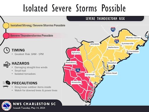 Storms move into Savannah area; more possible in afternoon, evening