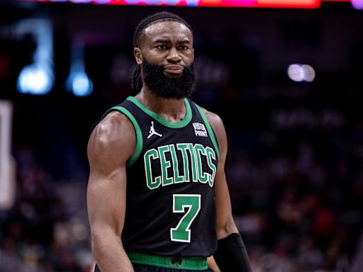 Jaylen Brown is Taking a Beating After Failed Crossover Attempt with Left Hand