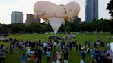 Un gigantesco bebé dormido de 34 metros de largo apareció flotando sobre las orillas del lago Michigan en Milwaukee