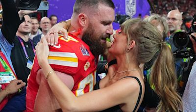 Travis Kelce Films Taylor Swift Singing "So High School"—A Song That's Almost Certainly About Him