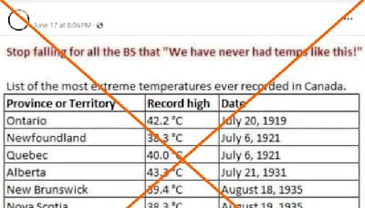 Canadian extreme temperatures table omits recent records