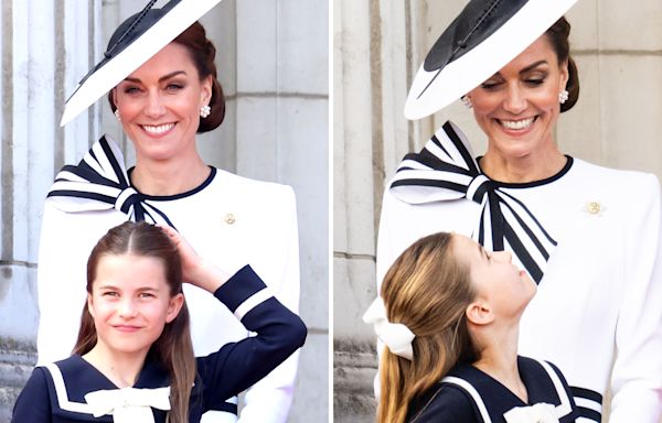 Princess Charlotte and Princess Kate's balcony moment goes viral