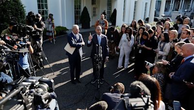 Schumer and Jeffries, the top two Democrats in Congress, endorse Harris at Tuesday news conference