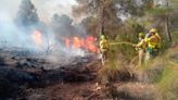 Más de 100 personas trabajan para contener un incendio forestal declarado en Hellín (Albacete)