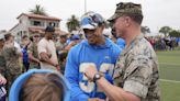 Chargers' trip to Camp Pendleton carries extra meaning for Fox, Gilman and Harbaugh