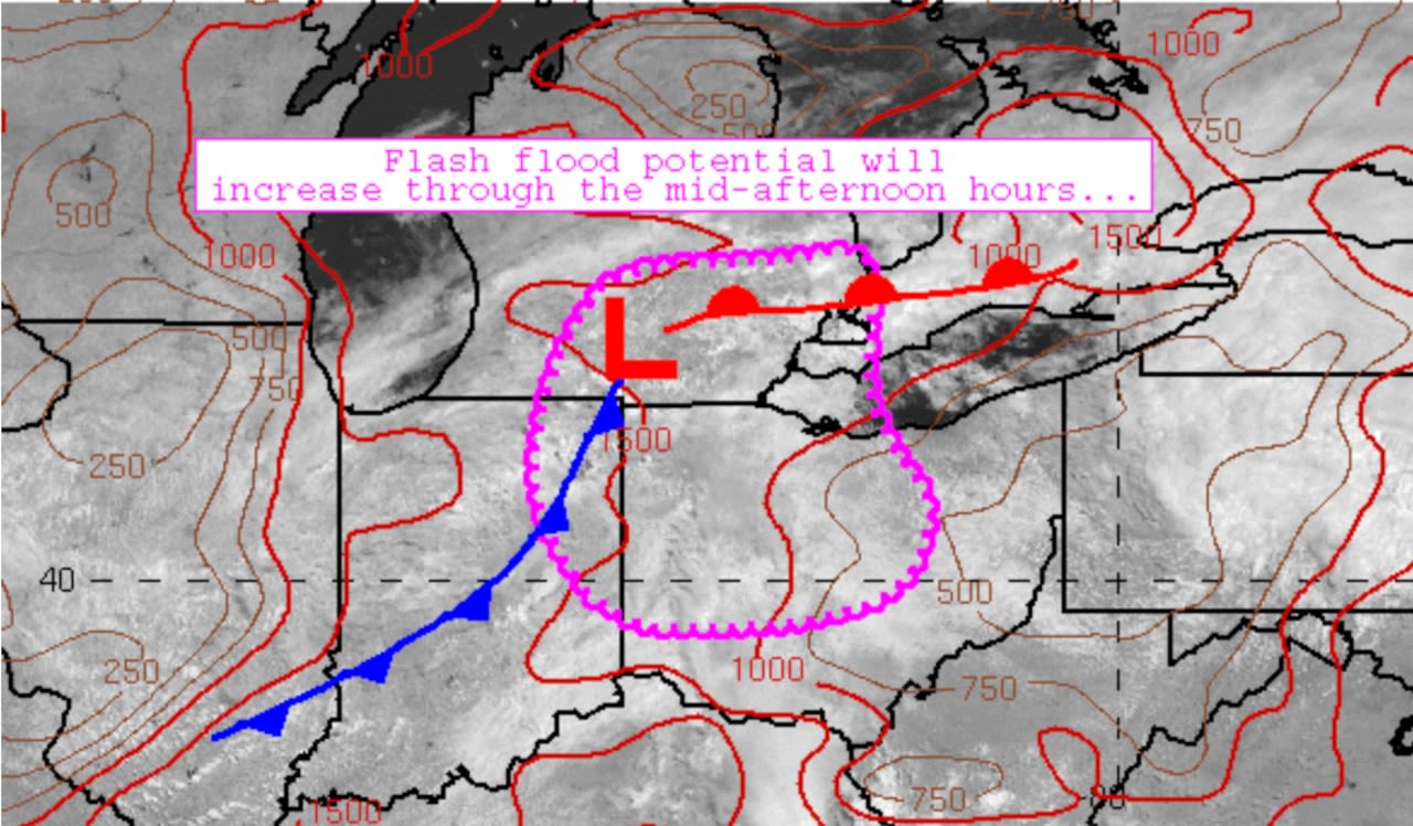 Detroit area, Southeast Michigan on watch for inch-per-hour gullywasher storms this afternoon