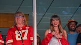 Taylor Swift and Travis Kelce celebrated Chiefs win with team on Kansas City rooftop