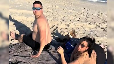 Video: estaba embarazada de 9 meses y descubrió a su marido con una amante en la playa