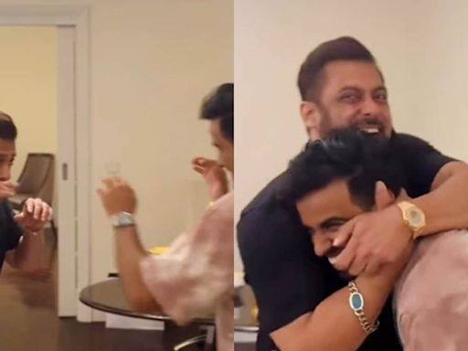 Salman Khan Engages In Playful Mock Fight With YouTuber Rashid Belhasa; Video Goes Viral; Watch - News18