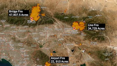 Maps show where large wildfires are burning in California right now