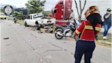 Reportan accidente en ruta al Atlántico, bomberos atienden a afectados