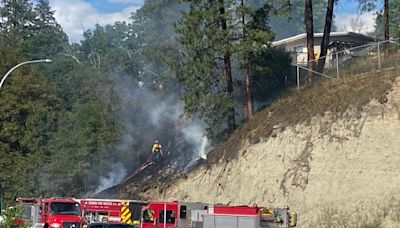 Pair of passersby help spare Vernon home from grass fire