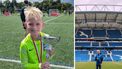 Nine-year-old born profoundly deaf shines as Premier League team's goalkeeper