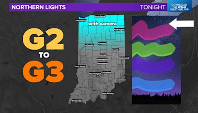 Northern lights forecast for Sunday night across Indiana | Where you may see them