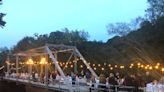 Historic bridge reopens to an elegant dining event in Oconee Hill Cemetery in Athens