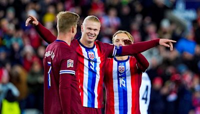 Erling Haaland marcó un doblete y consiguió un récord histórico con la selección de Noruega