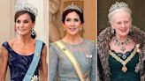 Tiara Trifecta! Queen Letizia of Spain Sparkles with Princess Mary and Queen Margrethe at State Banquet