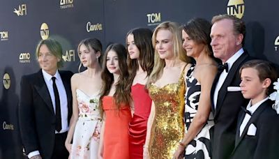 Nicole Kidman shares rare red carpet moment with daughters